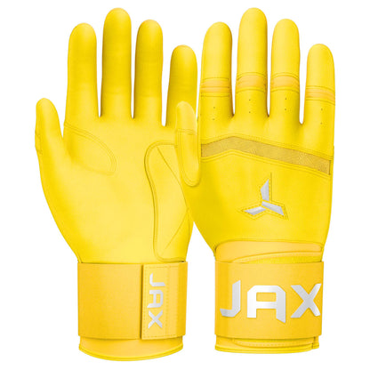 Jax Batting Gloves | Standout Yellow | Strap Cuff