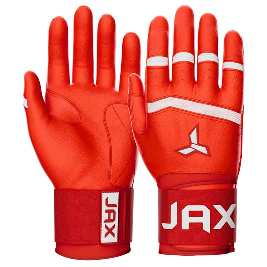 Jax Batting Gloves | Cherry Red | Strap Cuff