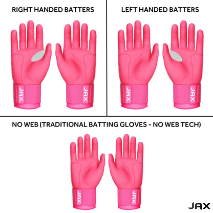 Jax Batting Gloves | Pink | Strap Cuff